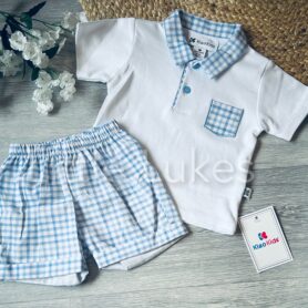 Kleo Kids Checkered Shorts Set
