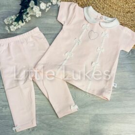Kleo Kids Pink Bow Leggings Set