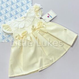 Kleo Kids Lemon Satin Bow Dress