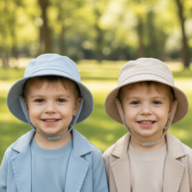 Slate Bucket Hat With Chin Strap 0193