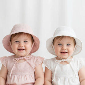 White Broderie Anglaise Hat 0396