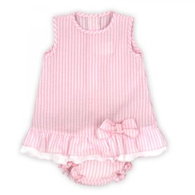 Rapife Pink Stripe Dress and Pants Set 4130