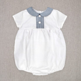 Rapife Navy and White Checked Romper 5108