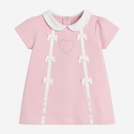 Kleo Kids Pink Ribbon and Bow Dress
