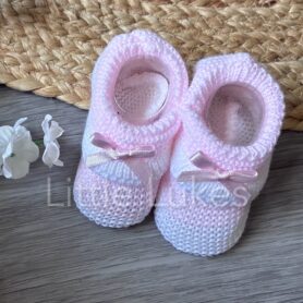 Pink Knitted Booties