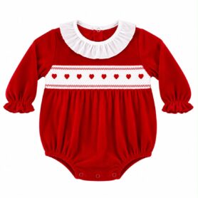 Kleo Kids Red Hearts Romper