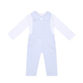 Deolinda Waffle Sky Dungaree Set