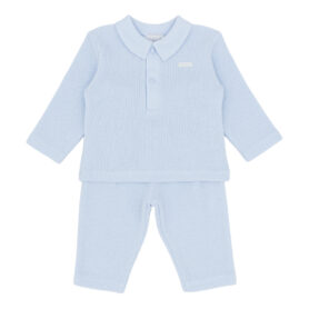 Amore Sky Polo Knitted Set