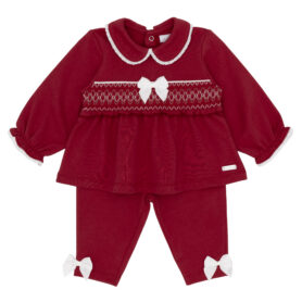 Amore Red Smocked Top and Leggings