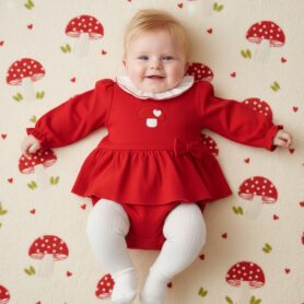 Red Heart Dress Romper