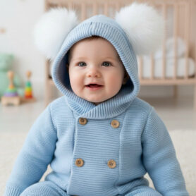 Pex Sky Double Breasted Pompom Cardigan
