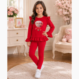 Red Hot Air Balloon Leggings Set