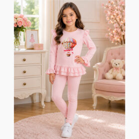 Pink Hot Air Balloon Leggings Set