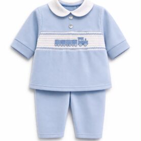 Kleo Kids Sky Train Velour Two Piece Set
