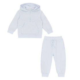 Pastels & Co Sky Hooded Quarter Zip Set