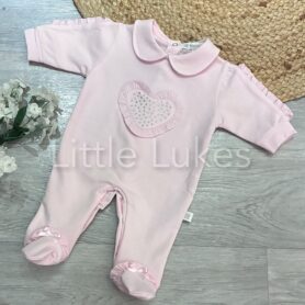 Kleo Kids Pink Diamanté Heart All In One
