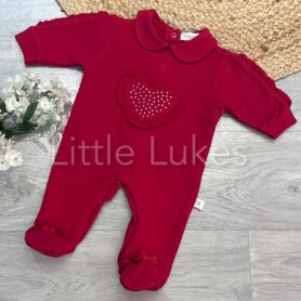Kleo Kids Red Diamanté Heart All In One