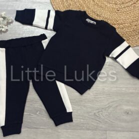 Visara Navy Stripe Set