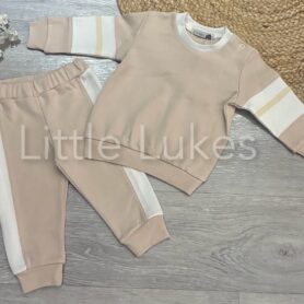Visara Beige Stripe Set