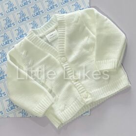 Little Nosh White Cardigan