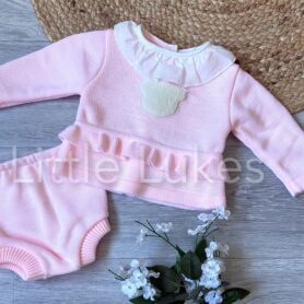 Kleo Kids Pink Bear Frill Jam Pants Set