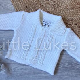 Kleo Kids White Collar Cardigan