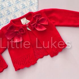 Red Ribbon Bow Cardigan